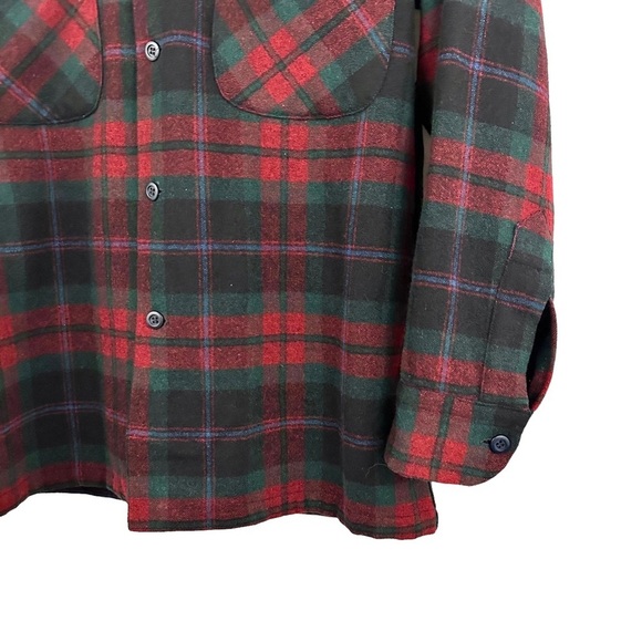 PENDLETON Vintage Classic Hunter Plaid Wool Flannel - Picture 4 of 7